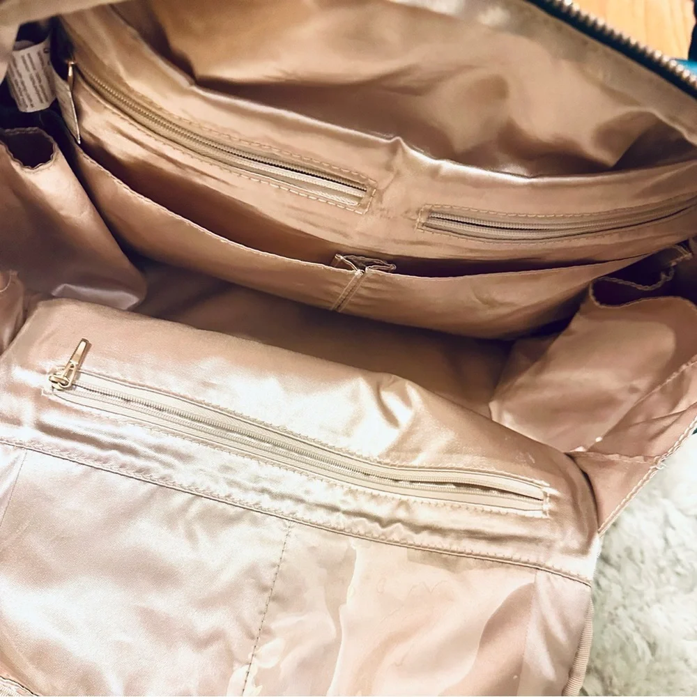 Ju-Ju-Be Teal Lagoon BFF Baby Bag with Gold Accents EUC